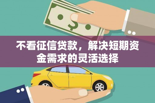 万源不看征信贷款，解决短期资金需求的灵活选择