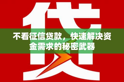 万源不看征信贷款，快速解决资金需求的秘密武器
