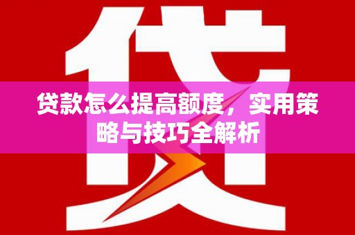 万源贷款怎么提高额度，实用策略与技巧全解析