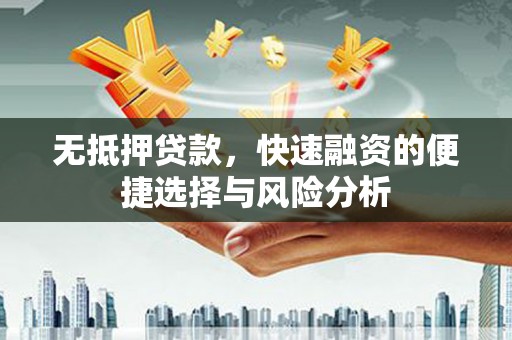 万源无抵押贷款，快速融资的便捷选择与风险分析