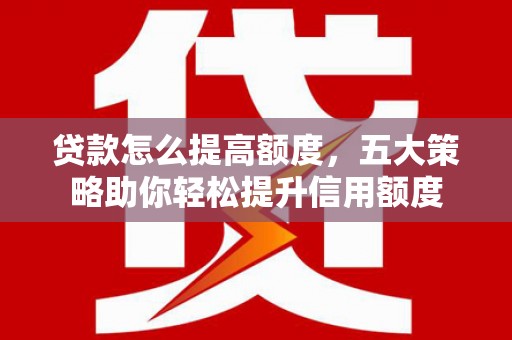 万源贷款怎么提高额度，五大策略助你轻松提升信用额度