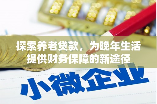 万源探索养老贷款，为晚年生活提供财务保障的新途径