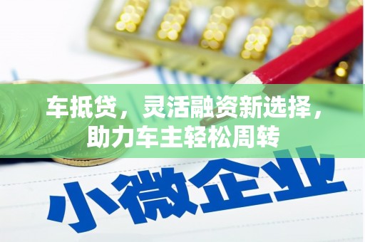 万源车抵贷，灵活融资新选择，助力车主轻松周转