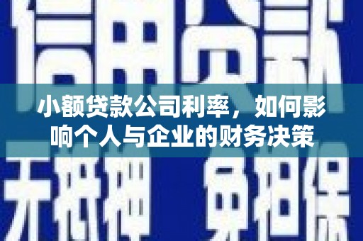 万源小额贷款公司利率，如何影响个人与企业的财务决策