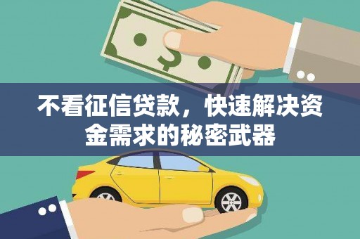 万源不看征信贷款，快速解决资金需求的秘密武器