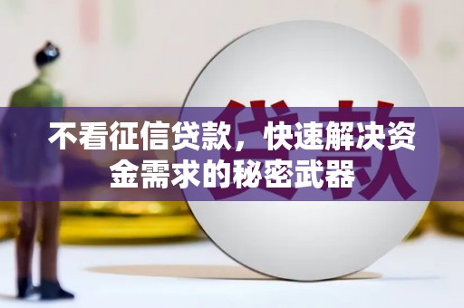 万源不看征信贷款，快速解决资金需求的秘密武器