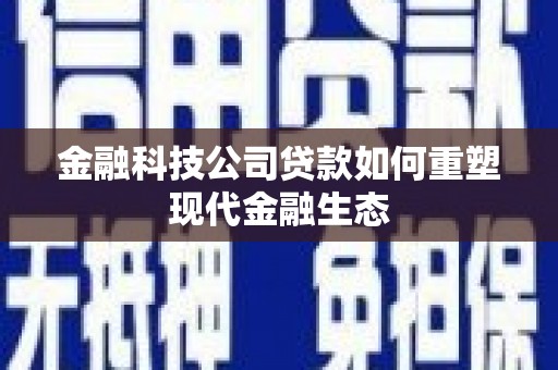 万源金融科技公司贷款如何重塑现代金融生态