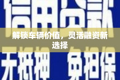 万源解锁车辆价值，灵活融资新选择