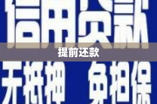 万源提前还款